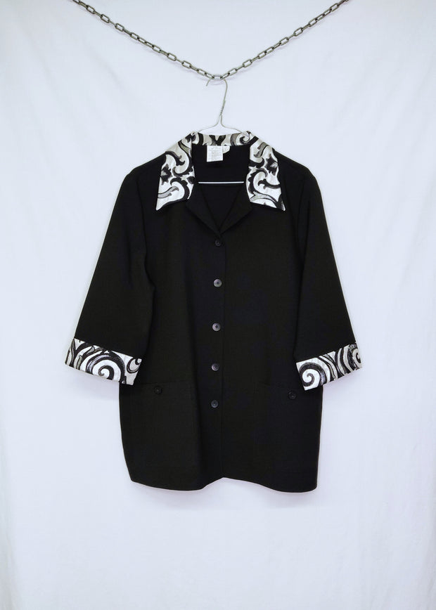 Black shirt with silver details