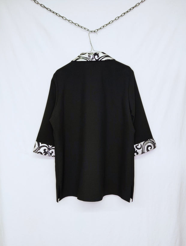 Black shirt with silver details