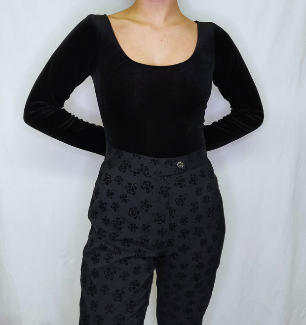 Black rose pants