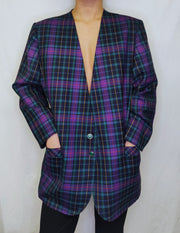 Checked wool blazer