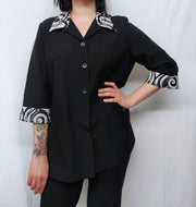 Black shirt with silver details