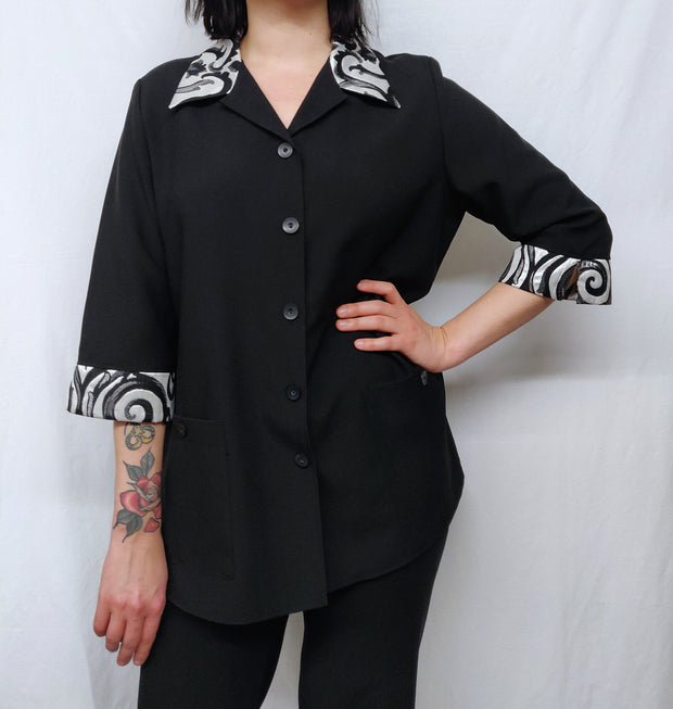 Black shirt with silver details