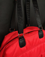 Red padded bag
