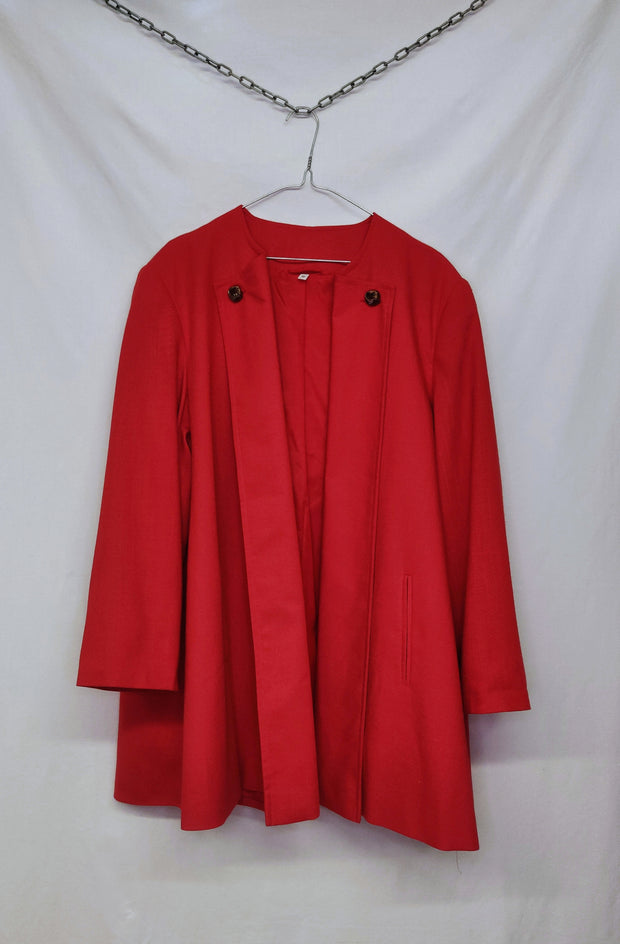 A-line red blazer