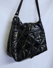 Black faux leather bag