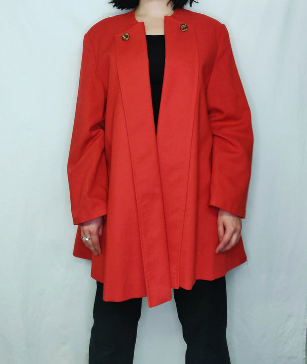 A-line red blazer