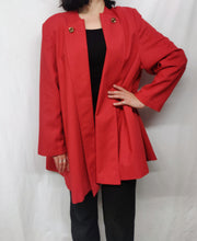 A-line red blazer