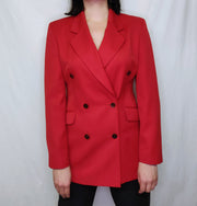 Red classic wool blazer