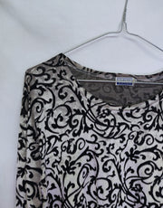 Silver shirt with black details