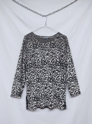 Silver shirt with black details