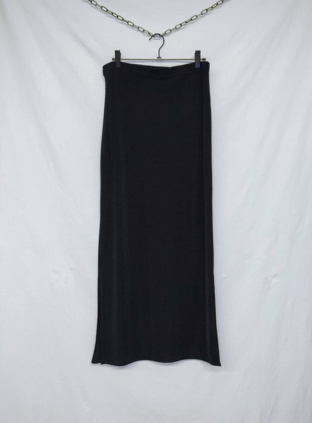 Black skirt with a slit