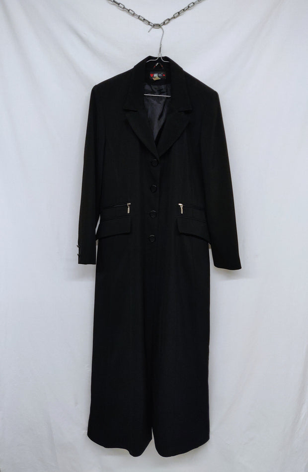 Black jacket with a slit
