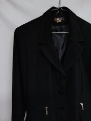 Black jacket with a slit