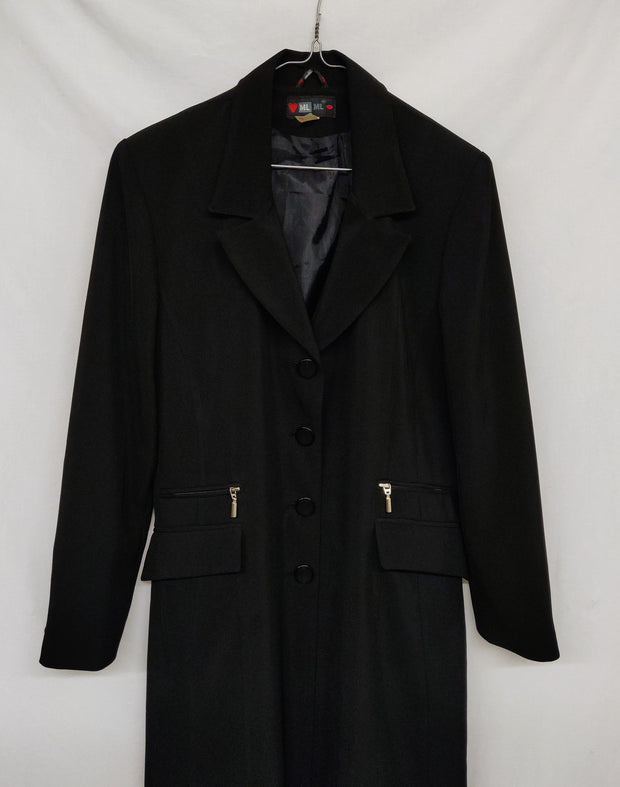 Black jacket with a slit
