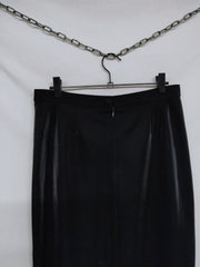 Shiny black skirt
