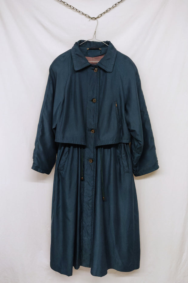 Dark forest green trench coat