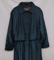 Dark forest green trench coat