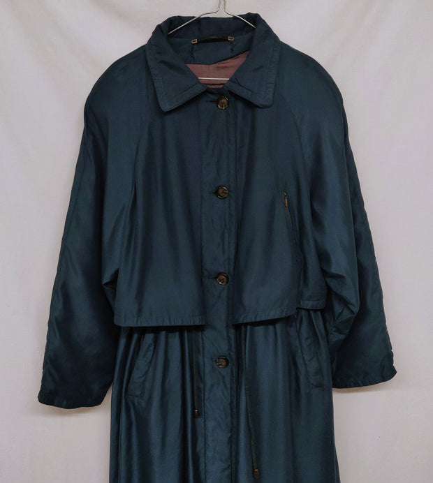 Dark forest green trench coat
