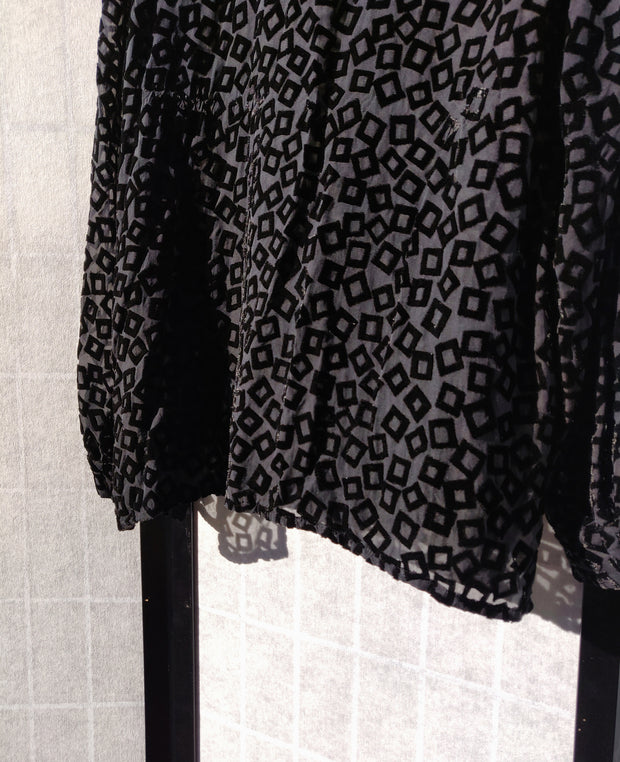 Black velvet shirt