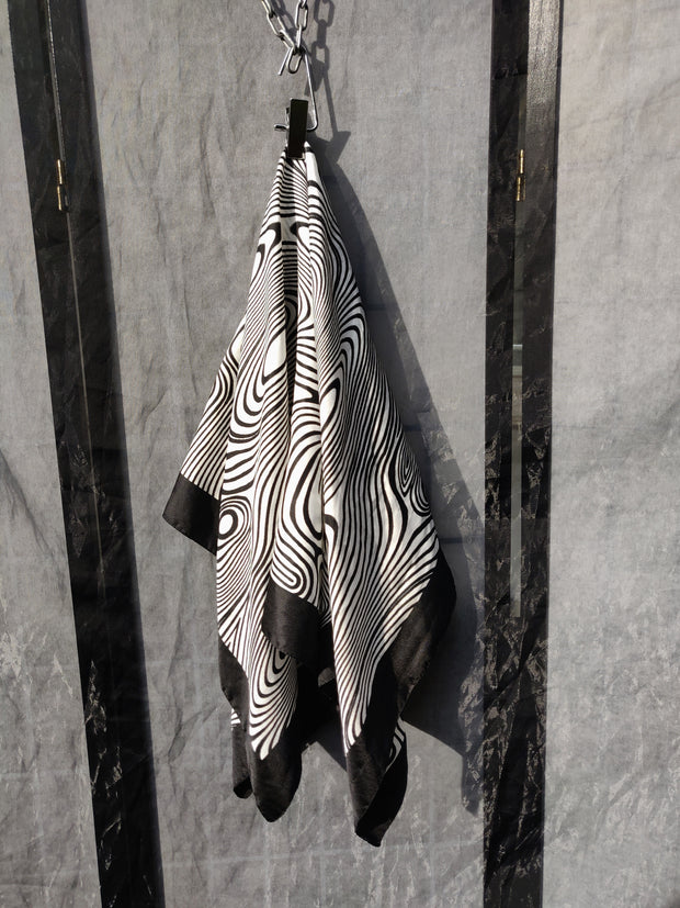 B&W print scarf
