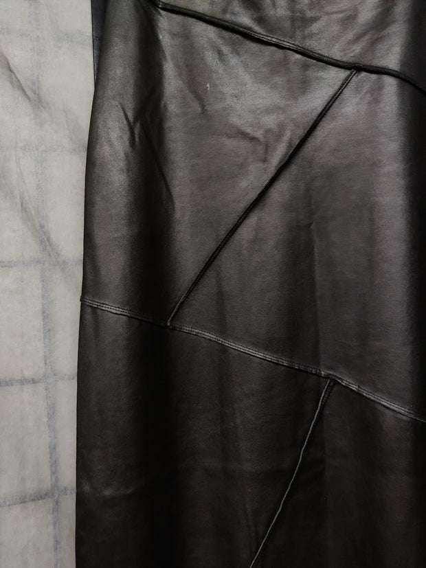 Unique faux leather skirt