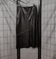 Unique faux leather skirt