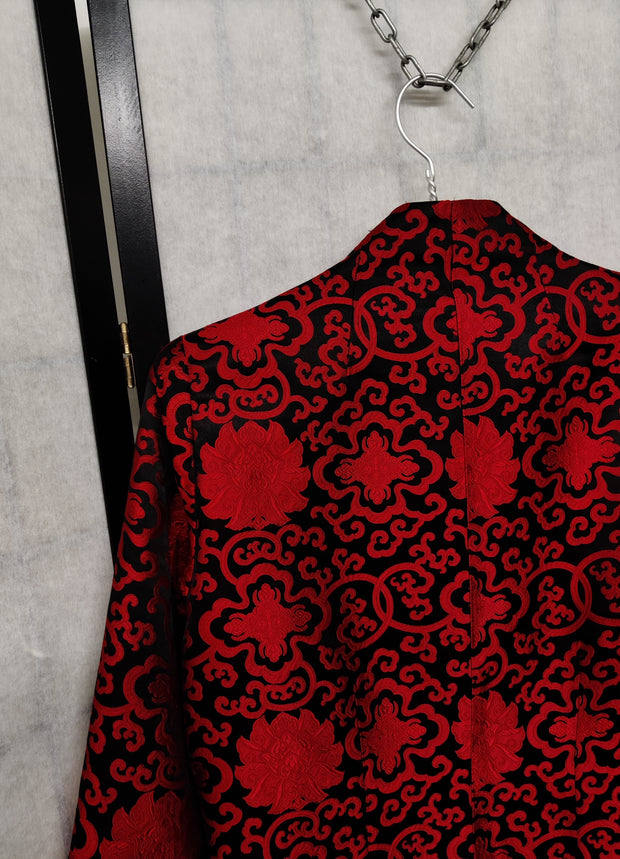 Red silk blazer