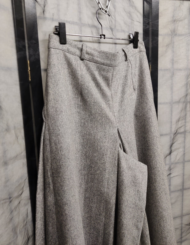 Grey wool culottes