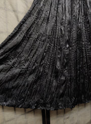 Black shiny skirt