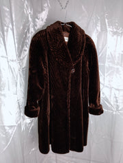 Brown faux fur jacket
